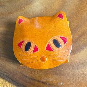 Cat Leather Coin Pouch